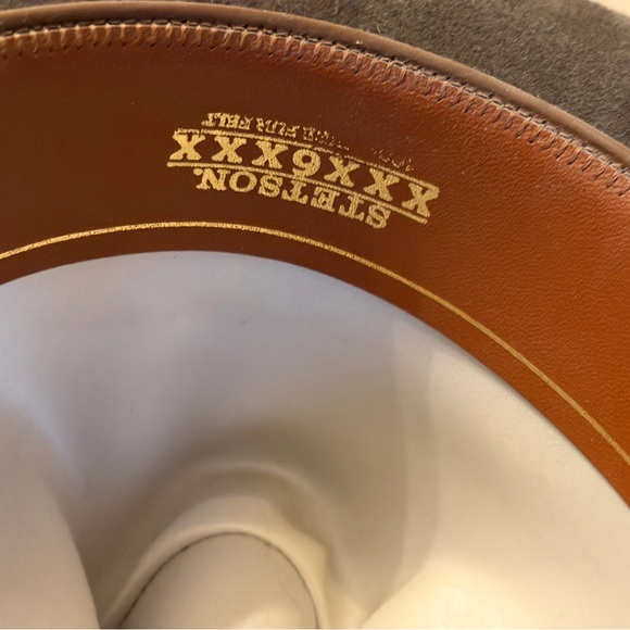 Chocolate Stetson Open Country 7 3/8” Cowboy Hat with Feather Accent - Picture 6 of 7